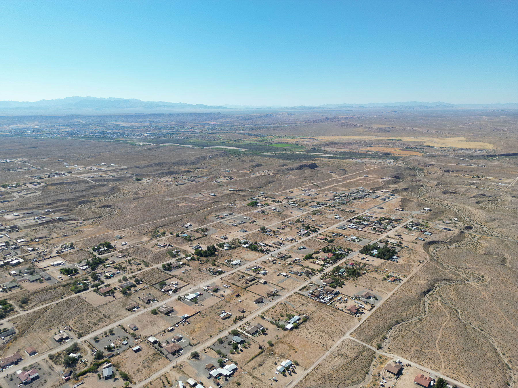 Aerial view of an Arizona Strip community